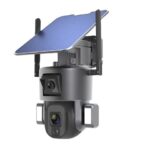 Caméra Solaire Double objectif 4G Caméra batterie PTZ