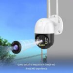 Caméra de surveillance extérieure PTZ réseau Wifi V380 3MP sans fil