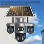 Caméra 4G solaire 3 en 1 objectif autonome Simultanément
