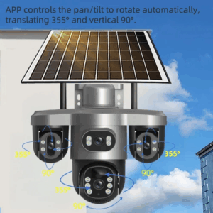 Caméra 4G solaire 3 en 1 objectif autonome Simultanément