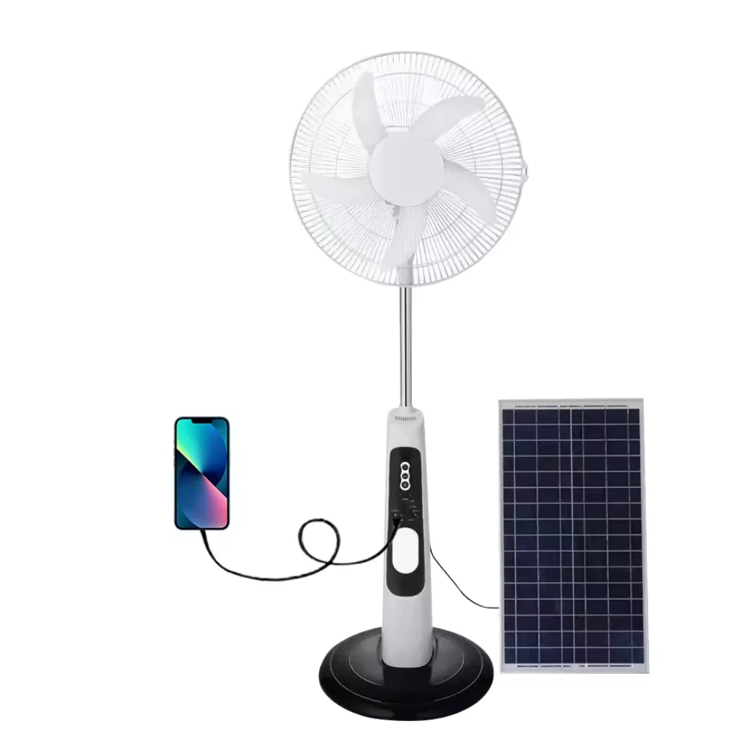 Ventilateur solaire rechargeable 9 Vitesses 18 pouces – Image 2