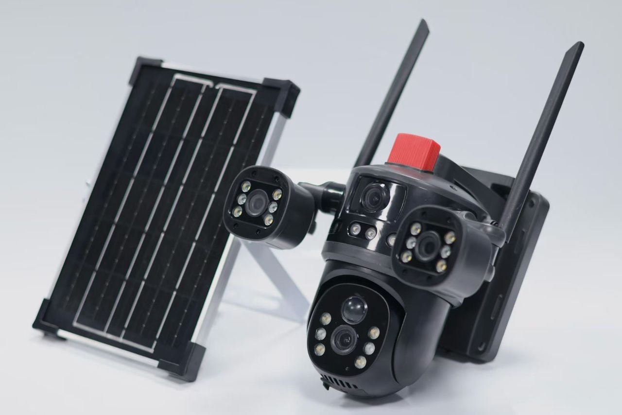 Caméra solaire 4G/Wifi PTZ HD 6MP 3 en 1 (triple objectif)